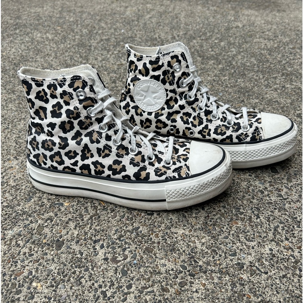 Cheetah Print Platform Converse